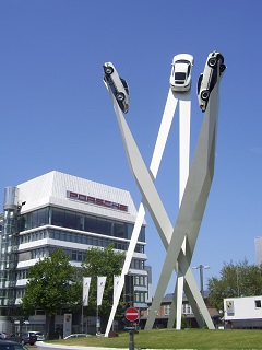 Foto vom Porschemuseum in Zuffenhausen